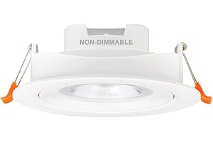 ‎ENUOTEK ENUOTEK 4 Zoll 12W LED Einbauspot Deckeneinbaustrahler Einbaustrahler Spot Lampe Schwenkbar Weiß 230V Ohne Trafo 3000K 4000K 5000K Abstrahlwinkel 40° 120-130MM Lochmaß 1er Pack