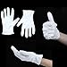 Outee 12 Pairs Dermatological Cotton Gloves Moisturizing Gloves White Cotton Cosmetic Moisturizing Gloves Hand Spa Gloves Moisture Enhancing Glove
