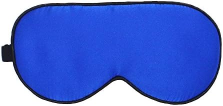 CBValley Adjustable Natural Silk Sleep Mask Ultra-Soft Eye Mask Light Blocking Comfortable Sleeping Mask for Bedtime &amp; Travel(Blue)