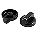 Produktbild Küche schwarz Plastik Gasherd Herdknebel Drehschalter Steuerschalter 2 Stück