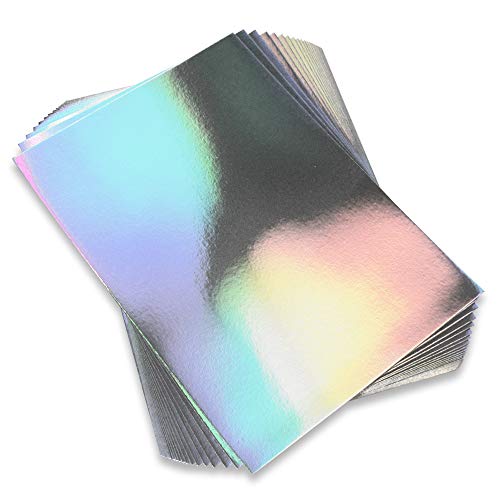 Craft 2328 - Cartulina holográfica (A4, 25 unidades), color plateado