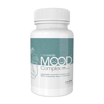 MaxMedix | Mood Complex - Complément Naturel (Extrait de Griffonia, Camomille, Rhodiola, 5HTP.) - Améliore Humeur et Sommeil, Diminue Stress et Anxiété, Stimule Sérotonine - Coupe-Faim Naturel