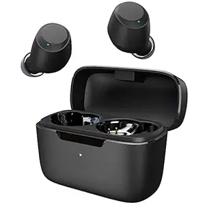 Ambrane Dots 11 Black True Bluetooth Wireless in Ear Earbuds with Mic Deep Bass and 20H Playtime, IPX5 Waterproof, Touch Controls, Compact Type-C Charging Case, Comfort & Secure Fit (Black), Normal