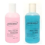 Lucemill Professional ACETONE ACRYLIC NAIL GEL POLISH REMOVER + NAIL PREP & WIPE 150mL