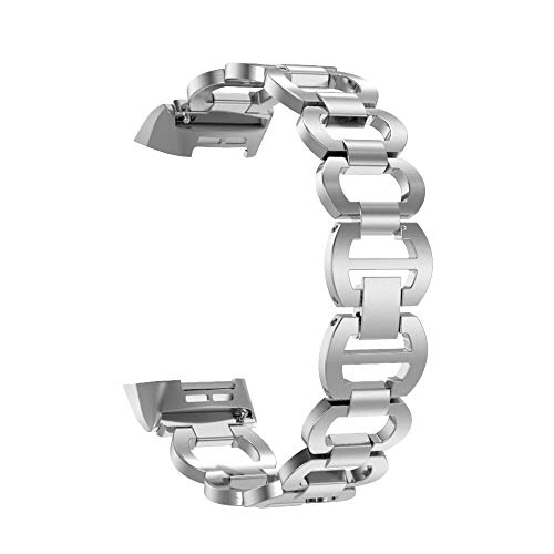 Preisvergleich Produktbild TianranRT Ersatz Edelstahl Kette Armband Smart Uhr Band Strap Edelstahlarmband Uhrenarmband für Fitbit Charge 3