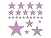 Wandtattooshop (St4S2) Wall Stickers Star Shaped Pack of 24 / 2 - 10 cm