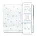 SwaddleDesigns X-Large Cotton Muslin Swaddle Blanket, Pastel Blue Twinkle