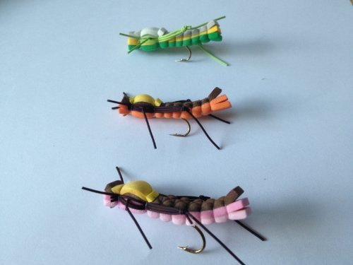 Pesca con mosca flotante de espuma sándwich tolvas señuelos para truchas Pike bajo tamaño 8/10 SIXPACK