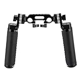 El kit de manija de la cámara con roseta es compatible con el sistema de soporte de la barra de la plataforma de la hombrera de 15 mm. Más estable para el sistema de plataforma de hombro de 15 mm.