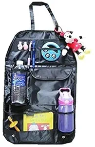 FAMOUS SHOP Car Back Seat Organizer Storage Bag Multi-Pocket Hanging Organizer. || 1 pcs - Black ||