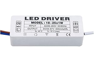 YHLOUBB 1pcs LED Conductor AC85-265V LED luces transformadores controlador,18-25W 300mA