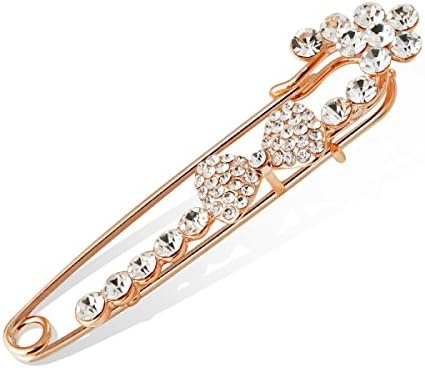 DFUCF Brooch Fashion Elegant Ladies Shawl Scarf Wedding Rhinestone Clothes Accessories Dagger Retro,Gold-OneSize