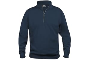 CLIQUE - Herrtröja med dragkedja med halv dragkedja för män kvinnor Unisex Basic Half Zip, polyester, mjuk, tvättbeständig, v
