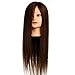 Neverland Professional 26" 80% Real Human Hair Hairdressing Equipment Styling Head Doll Mannequin Training Head Tools Braiding Cutting Student Practice Model with Clamp