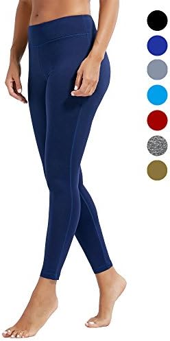 dh GarmentWomen's High Waist Sports Leggings with Pocket, Slimming Trousers for Yoga Gym Fitness Running - Blue - 18