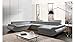 Produktbild JUSTyou Genesis XL-FP Comfort Wohnlandschaft Couchgarnitur Polsterecke Kunstleder (BxLxH): 287x374x72/91 cm Grau Grau I Ottomane Rechts