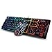 Produktbild Gaming-Tastatur-Maus-Set Rainbow mit Hintergrundbeleuchtung Multimedia-Kabelgebundene, ergonomische Gamer-Tastatur + 2400 DPI Multi-Colored Ändern der Hintergrundbeleuchtungsmaus