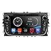 Produktbild Schwarz- 7 Zoll Doppel-Din-Autoradio-DVD-Player mit GPS-Navi für Ford Focus Mondeo Galaxy S-max C-max Unterstützt DAB + Bluetooth USB SD DVD-Lenkradsteuerung