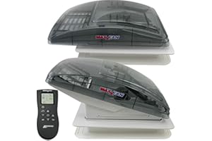 PRO-STYLING DESIGN FOR PERFECTION Maxxfan - Claraboya de cristal tintado para claraboya, 40 x 40 cm, con ventilador