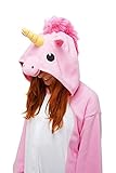 Einhorn Pyjamas Kostüm Jumpsuit Tier Schlafanzug Erwachsene Unisex Fasching Cosplay Karneval - 