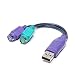 Produktbild Top-Longer USB zu PS/2-Adapter Konverter für USB Aktiv Tastatur und Maus