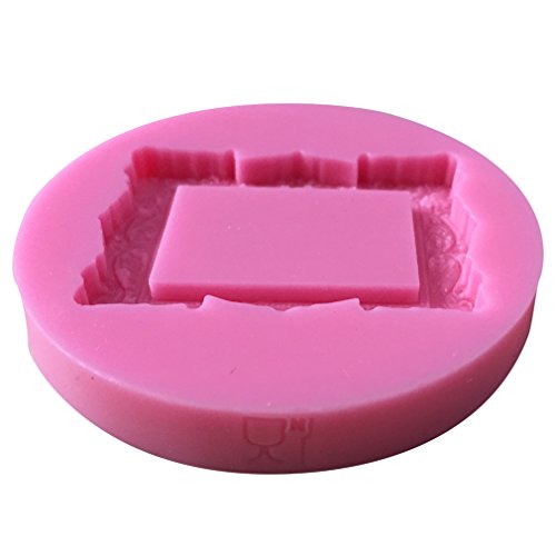 LYNCH Bilderrahmen formte Silikon-Form-Fondant-Kuchen Soap Kerzenformen,Rosa - 3