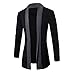 Produktbild Warme Strickjacke Herren Sonnena Männer Mens Slim Fit Lange Hülse Kapuze Stricken Mode Cardigan Lange Baumwolle Trenchcoat Winter Solide Jacke Parka