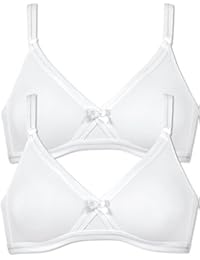 Naturana Pack de 2 Sujetador suave para mujer 100% algodón 805220