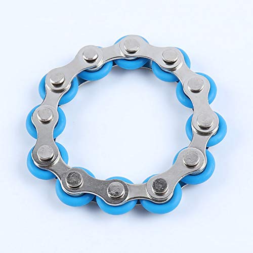 Naisidier Bike Chain Roller Fidget Toy Stress Reducer for ADD ADHD Anxiety Autism Adults Kids (Random Color) Christmas Toy Gift