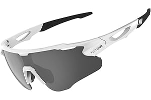Victgoal Cycling Glasses with Polarised Lenses UV400 Protection Anti-Glare Running Sunglasses Men Women TR90 Frame Ultralight Outdoor Sports Cycling Sunglasses for Cycling Running