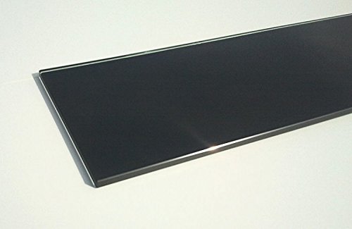 10 mm Glasregal Wandregal 40×15 cm schwarz lackiertes Glas, Clip BASKET3 Schwarz - 6