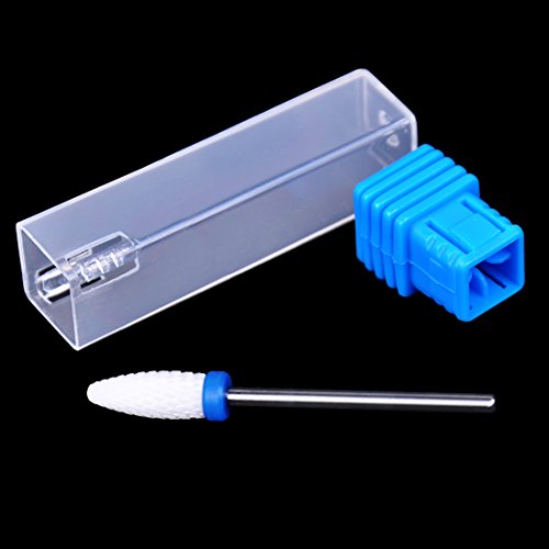 Biutee 1 pcs/set Profi Keramik Fräser Bit Birnenform Bit Fein Nageldesign Maniküre Pediküre (1) - 3