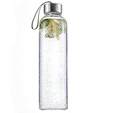 Bebida de cristal 500 ml Deporte botella de agua con transporte Loop Eco-friendly portátil sin BPA botella a prueba de fugas portátil botellas de agua htuk®