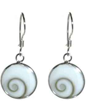 Bella Carina Damen Ohrringe mit shiva-auge, 1,2 cm 925 Sterling Silber