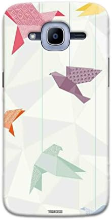 Fundook® Designer Printed Back Cover/Hard Case for Samsung Galaxy J2 Pro (2016) (Paper Birds Design/Pattern) - White