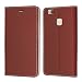 Produktbild P9 Lite Hülle, Huawei P9 Lite Hülle, Coodio Echt Ledertasche, P9 Lite Brieftasche, Klassisch Lederhülle Tasche Schutzhülle mit Kartenfach Standfunktion für Huawei P9 Lite - Rot