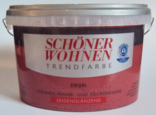 2,5 L Schöner Wohnen Trendfarbe, Wandfarbe, Ziegel, Seidenglänzend