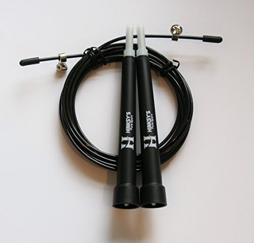 Skipping Rope, Speed Rope, 10ft cable (3m), Easily adjustable, Lightweight, MMA, Crossfit, Fitness, Boxing, Premium Quality, Choice of colour, Suitable for Men and Women (black)