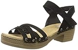 Klettverschluss Rieker Damen V6886-00 Geschlossene Sandalen, Schwarz (Schwarz 00), 38 EU