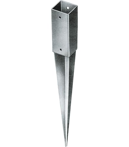 FIXMAN Pfostenträger 75x75x750 Mm – Einschlagbodenhülse Aus Stahl, Pulverbeschichtet, Für Zaunpfosten