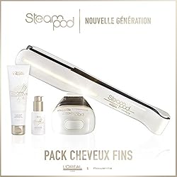 L'oreal - Pack Steampod 2.0 - fer à lisser vapeur nouvelle génération + Sérum + Lait de lissage cheveux fins