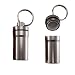 Produktbild Pillendose Schlüsselanhänger Aluminium Medikamenten Kapsel Pill Fob Pillen Box Aufbewahrungsbox Wasserdicht Maxi von BLISTERLAND Farbe: Grau