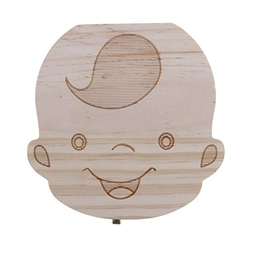 Mmrm Neu ?1 Stück Baby-Milchzähne Box Speichern für das Baby süße Junge Mädchen aus Holz personalisierte Deutsche - 2