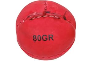 CAWILA Wurf- und Schlagball aus Leder (ROT, 80 g) - Baseball - 1 Stück