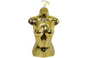 SHOPLINES SUPPLIES Gold-Half Hanging Female Mannequin Torso – Lightweight Hollow-Back Display Bust – Wall-Mountable Polyethylene Body Form