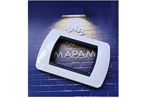 TOT ELECTRIC PLACCHE COMPATIBILI con BTICINO LIVING INTERNATIONAL moduli 3 4 6 posti supporti (3 posti, Bianco)