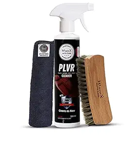 Wavex PLVR Plastic, Leather, Vinyl, Rubber Cleaner 350ml + Premium Interior Cleaning Brush + Microfiber Cloth