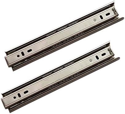 HomeMiss 1 Pair Stainless Steel Ball Bearing Full Extension Drawer Slide-18inch