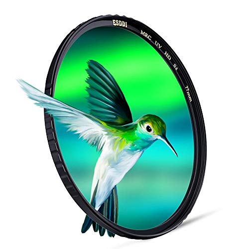 ESDDI Filtro de Protección UV de 58mm, Vidrio Óptico Schott B270 con 22 Capas de Revestimiento Múltiples