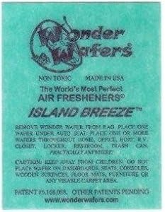 Wonder Wafers 3035 ISLAND BREEZE Scent Car Truck Air Freshener - 100 pack